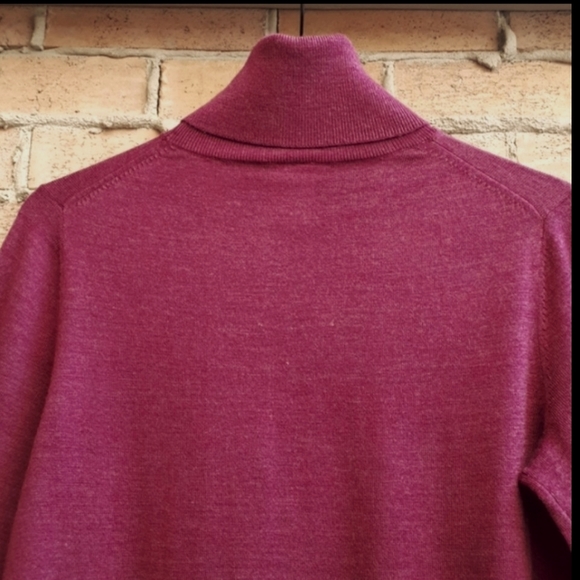 GAP 100% Merino Wool Turtleneck Sweater in Berrie - Picture 4 of 7
